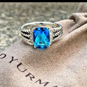 David Yurman Topaz petite wheaton with diamonds